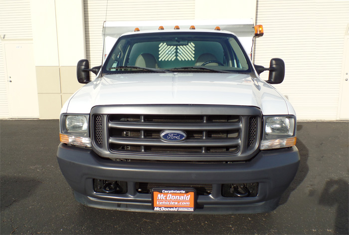 2002 Ford F-350 6.8L Gas Dump Truck- Front View 
