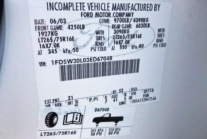 2003 Ford F-350 Crew Cab Stakebed - Federal Label