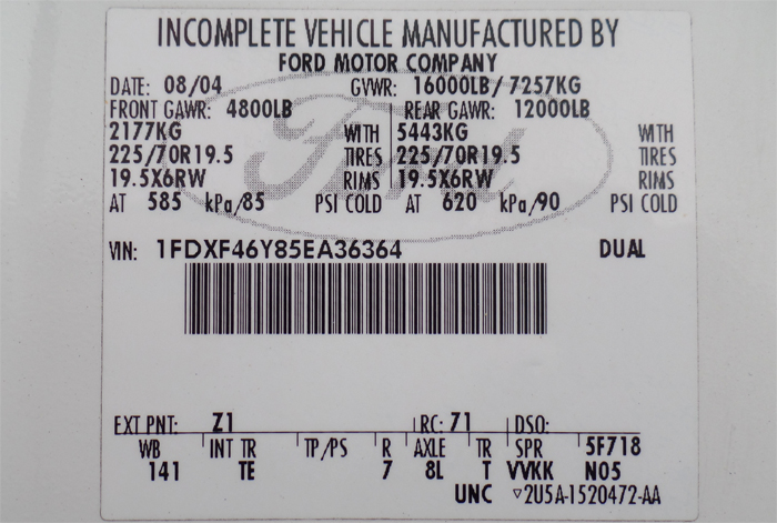 2005 Ford F-450 Welder/Service - Federal Label