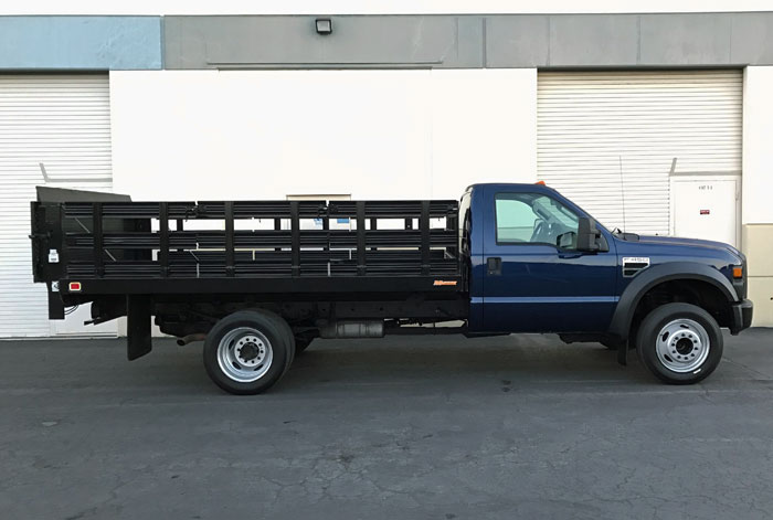 2008 Ford F-450 XL 12' Stakebed Truck - Passenger Side