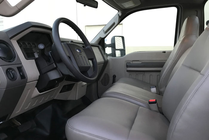 2008 Ford F-550 XL 9' Stakebed Truck - Inside - Driver