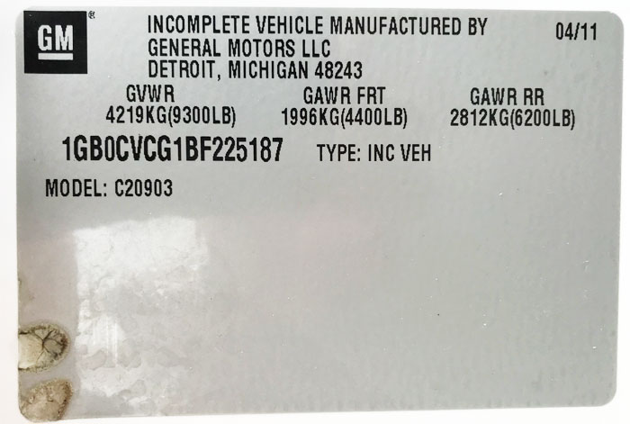 2011 Chevy Silverado C2500HD Utility Truck - Federal Label