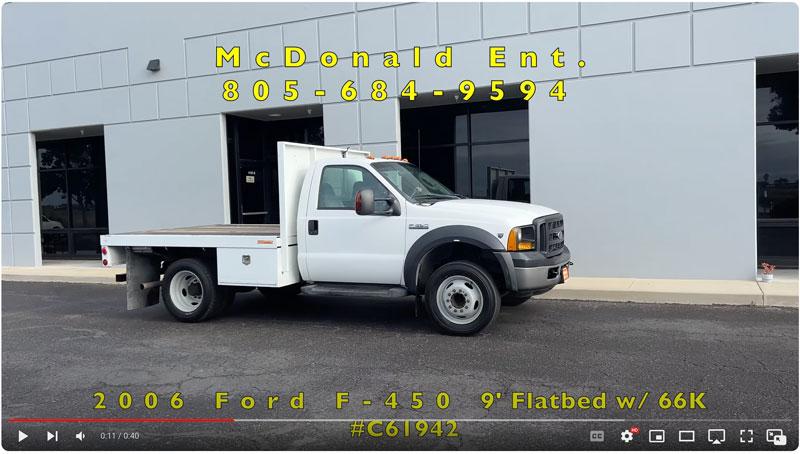 2006 Ford F-450  9' Flatbed w/ 66K on YouTube
