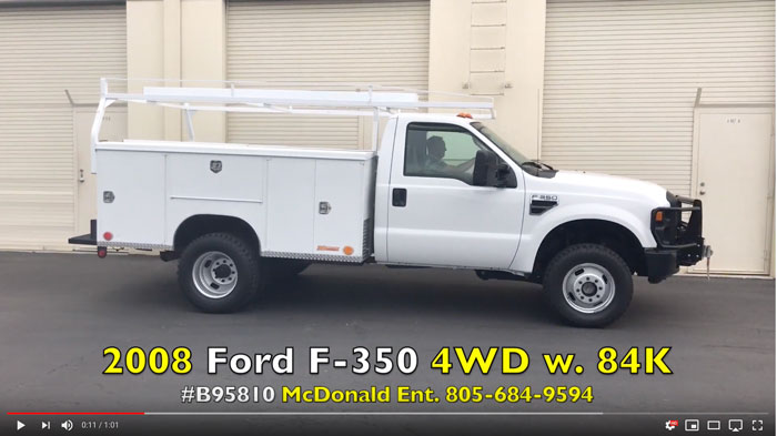 2008 Ford F-350 4 x 4 Utility Truck w/ ONLY 84K. miles on YouTube