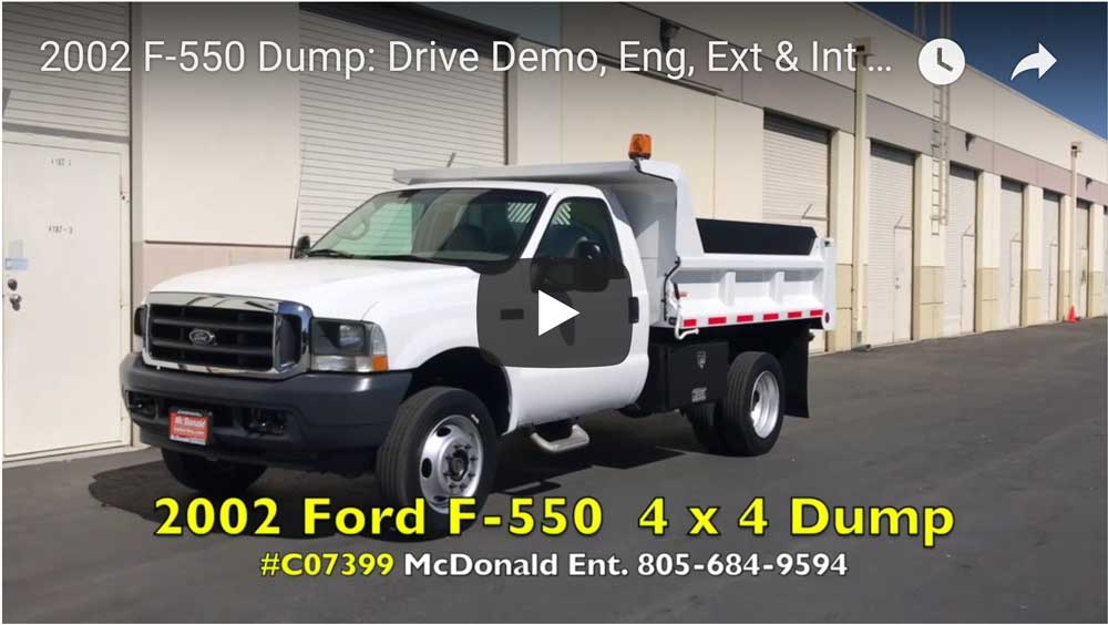 2002 Ford F-550 4 x 4 Dump Truck w/ 110K #C07399 on YouTube