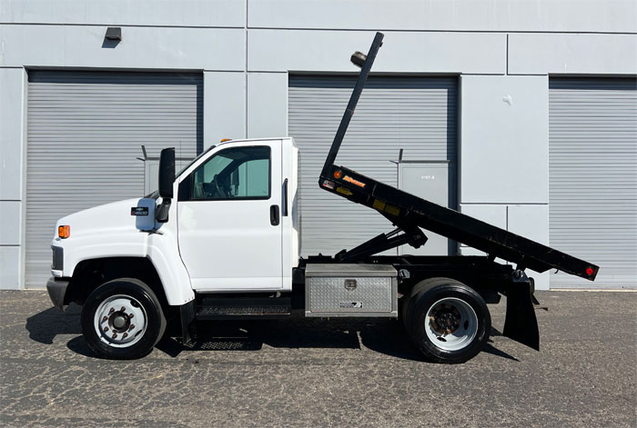 2008 Chevy C4500 9' Dump - Driver Side - Dump Up 