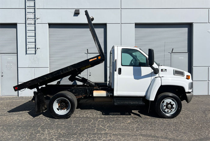 2008 Chevy C4500 9' Dump - Passenger Side - Dump Up 