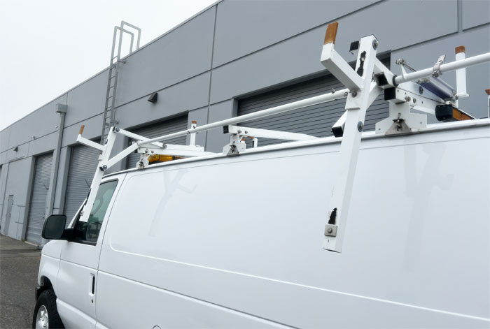 2008 Ford E-250 Cargo Van w/ 40K -   Drop Down Ladder Rack Driver Side 1