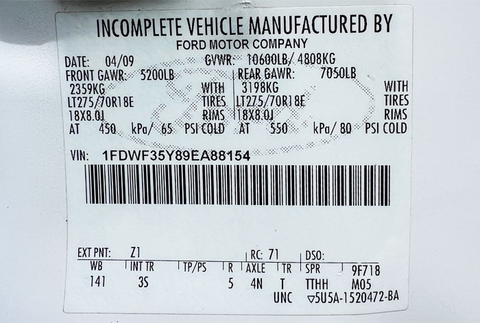 2009 Ford F-350 4WD  - Federal Label