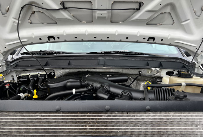 2012 Ford F-550 XLT 12' Stakebed Truck - Engine Compartment