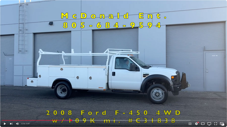 2008 Ford F-450  4WD 11' Utility w/ 109K on YouTube