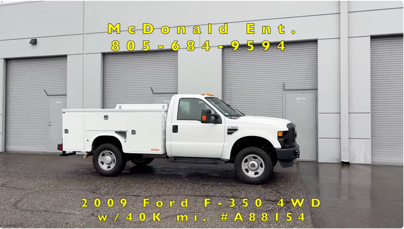 2009 Ford F-350 4WD 9' Utility w/ Only 40K #A88154  on YouTube