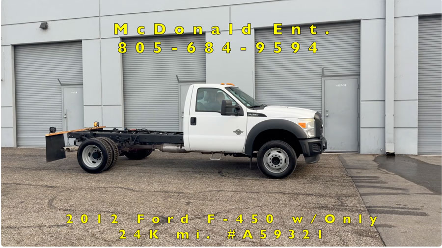 2012 Ford F-450  Power Stroke Diesel Cab & Chassis w/ Only 24 K  on YouTube