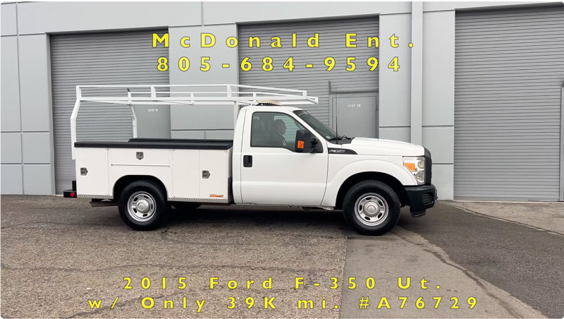 2015 Ford F-350 Utility w/ 39K on YouTube
