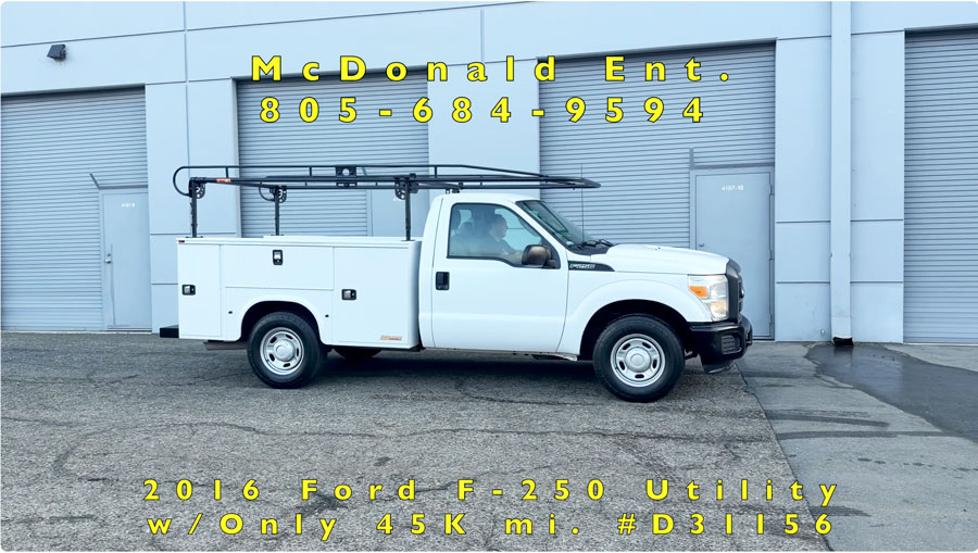 2016 Ford F-250 Utility w/ Only 45 K  on YouTube
